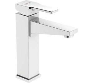 Monomando de lavabo medio alto Cromado Kenjo